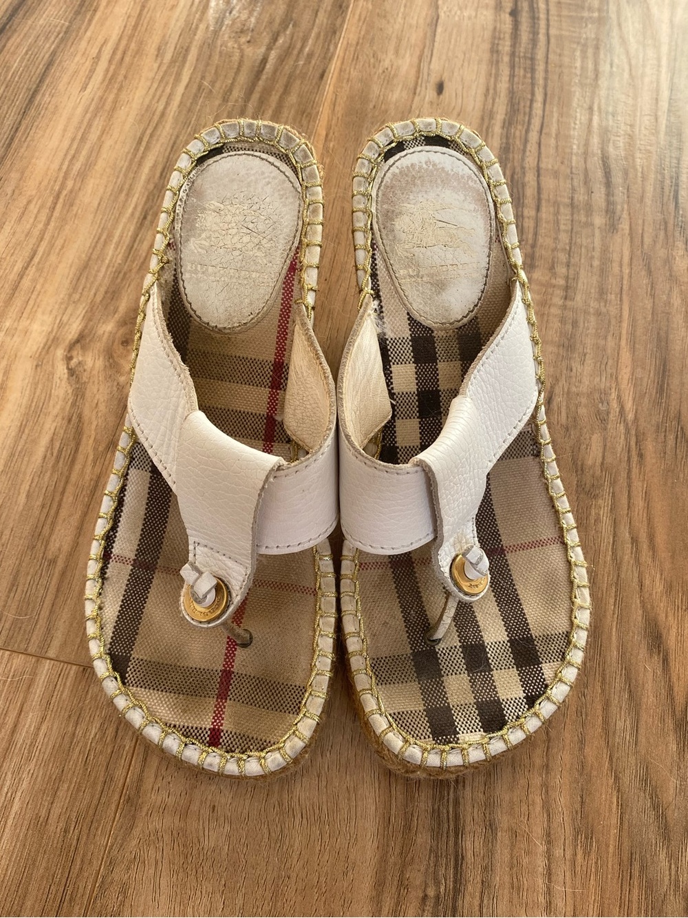 Burberry Nova Check Espadrille Sandals